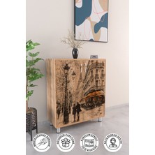 Evening In Paris 4 Raflı Ayakkabılık Antre Hol Çok Amaçlı Ayakkabı Dolabı