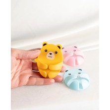 Çok Amaçlı Ayıcık Desenli Fiş, Kablo Tutucu Organizer (4'lü Set)