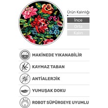 Gül Korusu Dijital Baskılı Şönil Halı – Kaymaz Taban, Toz Tutmaz, Yıkanabilir