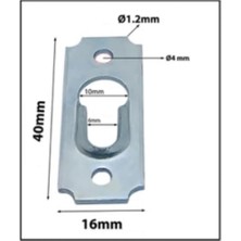 10 Ad. Gizli Çerçeve Askısı Bombeli Dar Model - Metal Tablo Askı Aparatı - Vidalı Resim Asma Kancası
