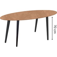 Hamadex 70 CM Koyu Meşe Konik Masa Ayağı 4'lü  Üst Çap 5.5cm Boyalı Ahşap Mobilya Ayagi