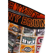 Tony Bruno 4'lü Erkek Preimum Desenli Boxer (Paket 3)