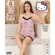 Bambu Ip Askılı Hello Kıtty Şortlu Pijama TAKIM-BK050001