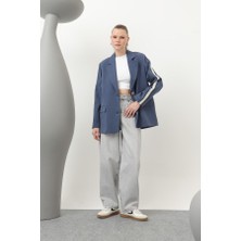 Kadın Şerit Detaylı Blazer Ceket - 32199CKT