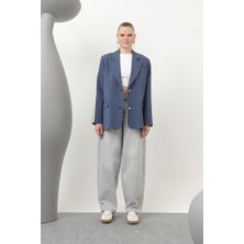 Kadın Şerit Detaylı Blazer Ceket - 32199CKT