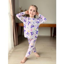 Kuromi Baskı Detaylı %100 Pamuklu Kız Çocuk Pijama Takımı
