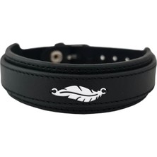 Erkeklere Özel Yaprak Motifli 925 Ayar Gümüş Plakalı Derili Bileklik-448GÜMÜŞ