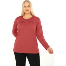 Döne Gözübek Kadın Giyim Mevsimlik Uzun Kollu Pamuklu Düğmeli Anne Penyesi