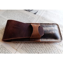 Crazy Hors Hakiki Deri El Emeği Özel Kalemleriniz Için Kalemlik Kalem Kutu 27 cm 6 cm W125