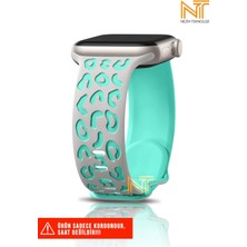 Nezih Case Watch 5/6/7/8/9/10/se/ultra/ultra2 44/45/49mm / Seri 10 46 / Seri 11 46mm Uyumlu Leopar Silikon Kordon