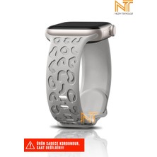 Nezih Case Watch 5/6/7/8/9/10/se/ultra/ultra2 44/45/49mm / Seri 10 46 / Seri 11 46mm Uyumlu Leopar Silikon Kordon
