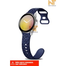 Samsung Galaxy Active 2 40 / 44MM Uyumlu Leopar Desenli Silikon Kordon 20 mm