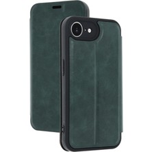 Newface Iphone 16E Kılıf Flip Cover - Koyu Yeşil Ferrg