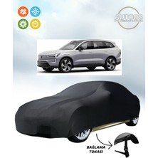 AUTOES Volvo EX90 2024 Elektrikli Araba Brandası, Oto Branda Alttan Bağlama Tokalı Siyah