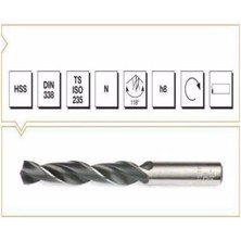 Silindirik Saplı Kısa Matkap Ucu 12.5 mm - Haddeli