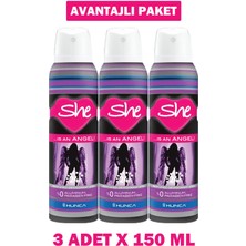 She Is An Angel Kadın Deodorant 150 ml 3 Adet