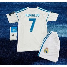 Cristiano Ronaldo Beyaz Real Madrid  Çocuk Alt Üst Takımı T-Shrt 4 Parça