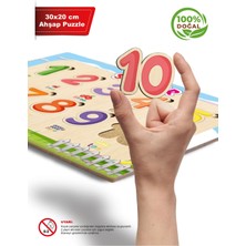 Ahşap Eğitici Öğretici Sevimli Türkçe Sayılar Sayıları Öğreniyorum