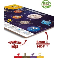Montessori Solar Sistem Gezegenler Eğitici Ahşap Bultak Yapboz Oyuncak Puzzle Öğretici Oyuncak