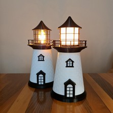 Deniz Feneri Konsept Abajur / Dimmerlı Ayarlanabilir Abajur / Modern Aydınlatma / Lunar Design