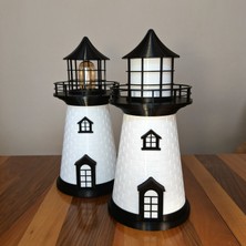 Deniz Feneri Konsept Abajur / Dimmerlı Ayarlanabilir Abajur / Modern Aydınlatma / Lunar Design