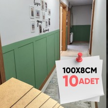 Iskandinav Duvar Çıtası 100CM x 8 cm (10 Adet) , Duvar Dekorasyonu Çıtası