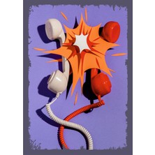 Telefon Retro Ahşap Poster