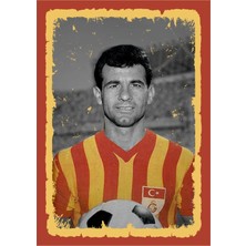 Metin Oktay Galatasaray Retro Ahşap Poster