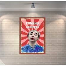 Şener Şen Funkhu Çekirge Hababam Sınıfı Retro Ahşap Poster