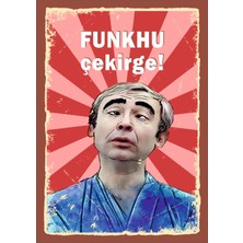 Şener Şen Funkhu Çekirge Hababam Sınıfı Retro Ahşap Poster