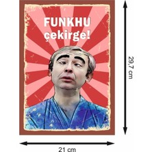 Şener Şen Funkhu Çekirge Hababam Sınıfı Retro Ahşap Poster