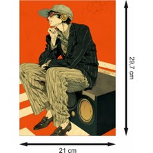 Anime Retro Ahşap Poster