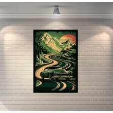 Nostalji Araba Retro Ahşap Poster