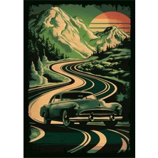 Nostalji Araba Retro Ahşap Poster