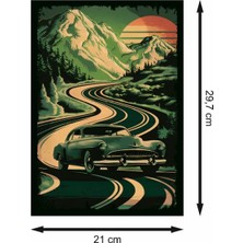 Nostalji Araba Retro Ahşap Poster