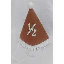 Kukuleta Yarım Yaş Şapkası 6 Months Partisi Süsü 6 Ay Kınası Yarım Yaş Bebek Şapkası