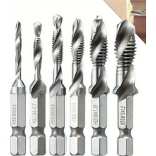 M3 M4 M5 M6 M8 M10 Delme Kılavuz Açma Çapak Alma 3 Özellik Birarada 6 Lı Matkap Ucu Seti