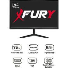 Fury 19" Geniş Ekran 75 Hz 5ms (Vga,hdmı) LED Monitör