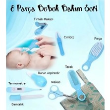 8 Parça Bebek Bakım Seti Mavi Renk