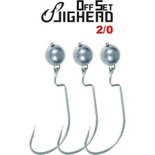 Fujin 3 Adet 2/0 Offset Iğneli Jig Head