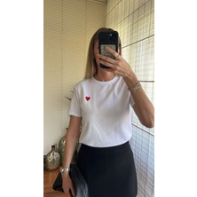 Beyaz Kalpli Tshirt