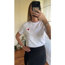 Beyaz Kalpli Tshirt