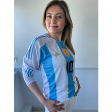 Lionel Messi Arjantin Milli Takım  Şampiyonlar Ligi Uzun Kol Yetişkin T-Shrt Forma