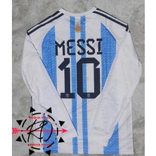 Lionel Messi Arjantin Milli Takım  Şampiyonlar Ligi Uzun Kol Yetişkin T-Shrt Forma