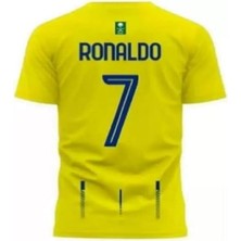 Al-Nassr Cristiona Ronaldo Iç Saha Sarı Yeni Sezon  Kısa Kol Yetişkin T-Shrt Forma