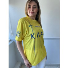 Al-Nassr Cristiona Ronaldo Iç Saha Sarı Yeni Sezon  Kısa Kol Yetişkin T-Shrt Forma
