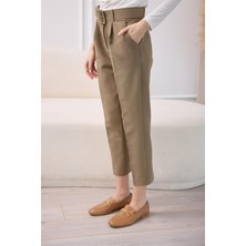 001 Kare Kemerli Dar Paça Pantolon