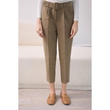 001 Kare Kemerli Dar Paça Pantolon
