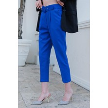 001 Kare Kemerli Dar Paça Pantolon