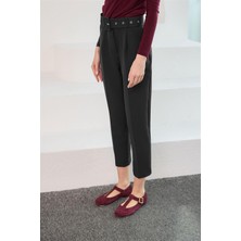 001 Kare Kemerli Dar Paça Pantolon